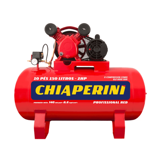 _Compressor de Ar 10 Pes 150L Chiaperini RED Profissional 2HP Bivolt